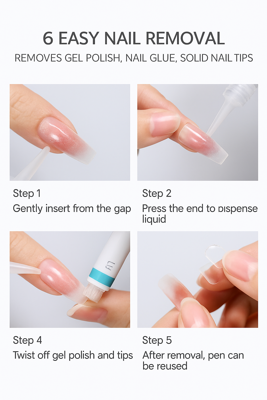 Both application & Removal Of Press On Nail