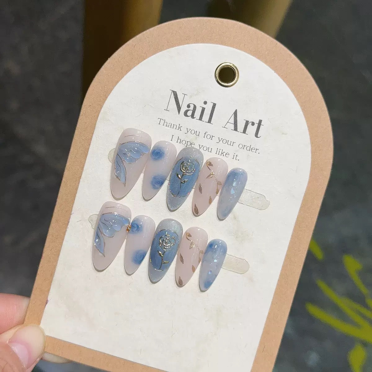 3D Butterfly Press On Nails