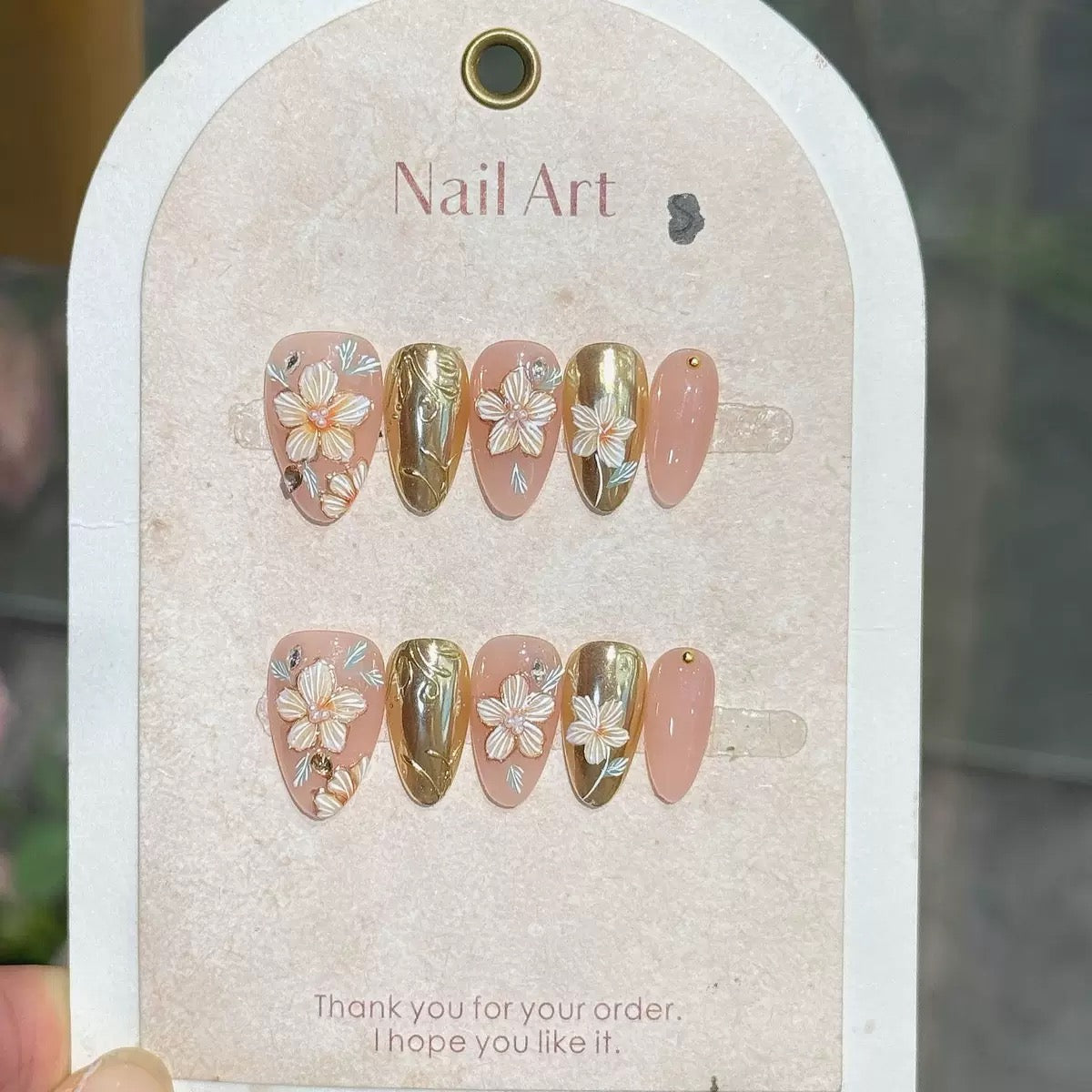 3D Flower Press On Nails