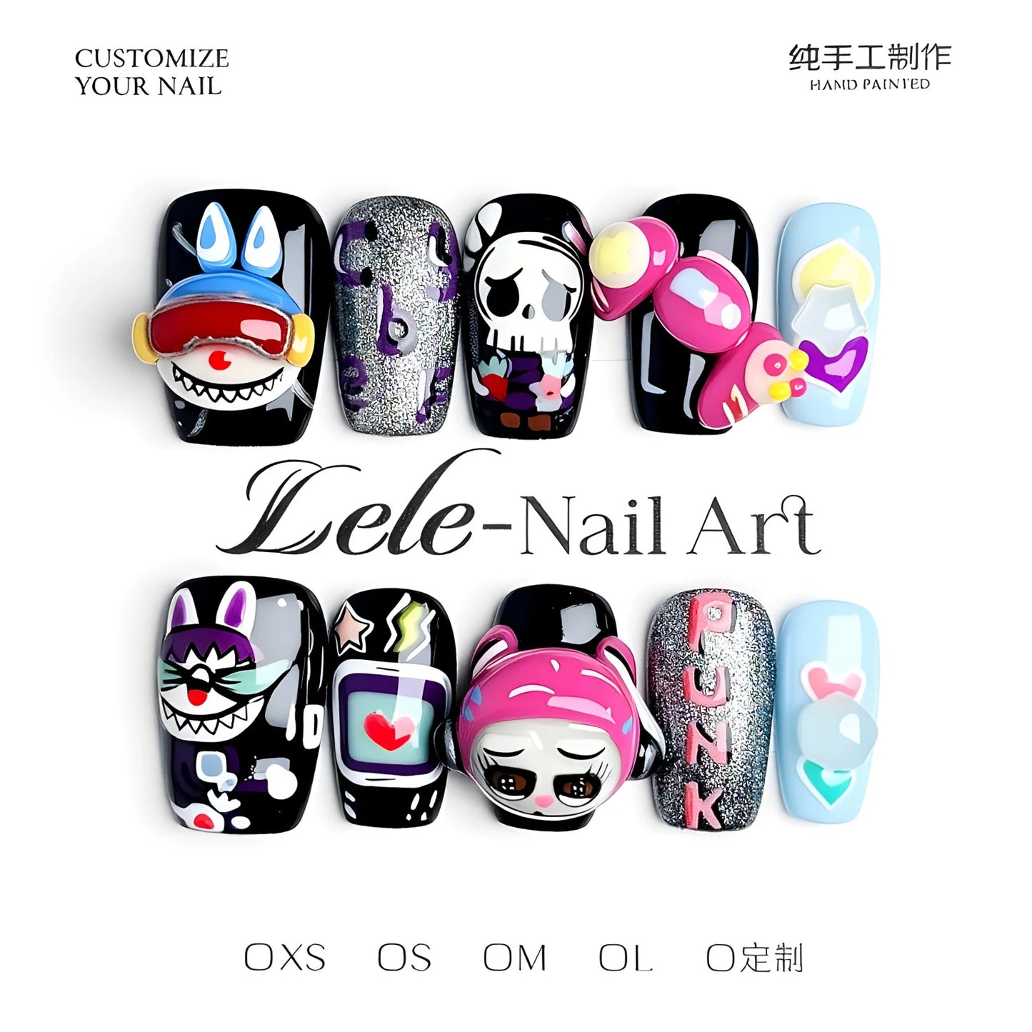 Esports-Inspired Labubu Press-on Nails