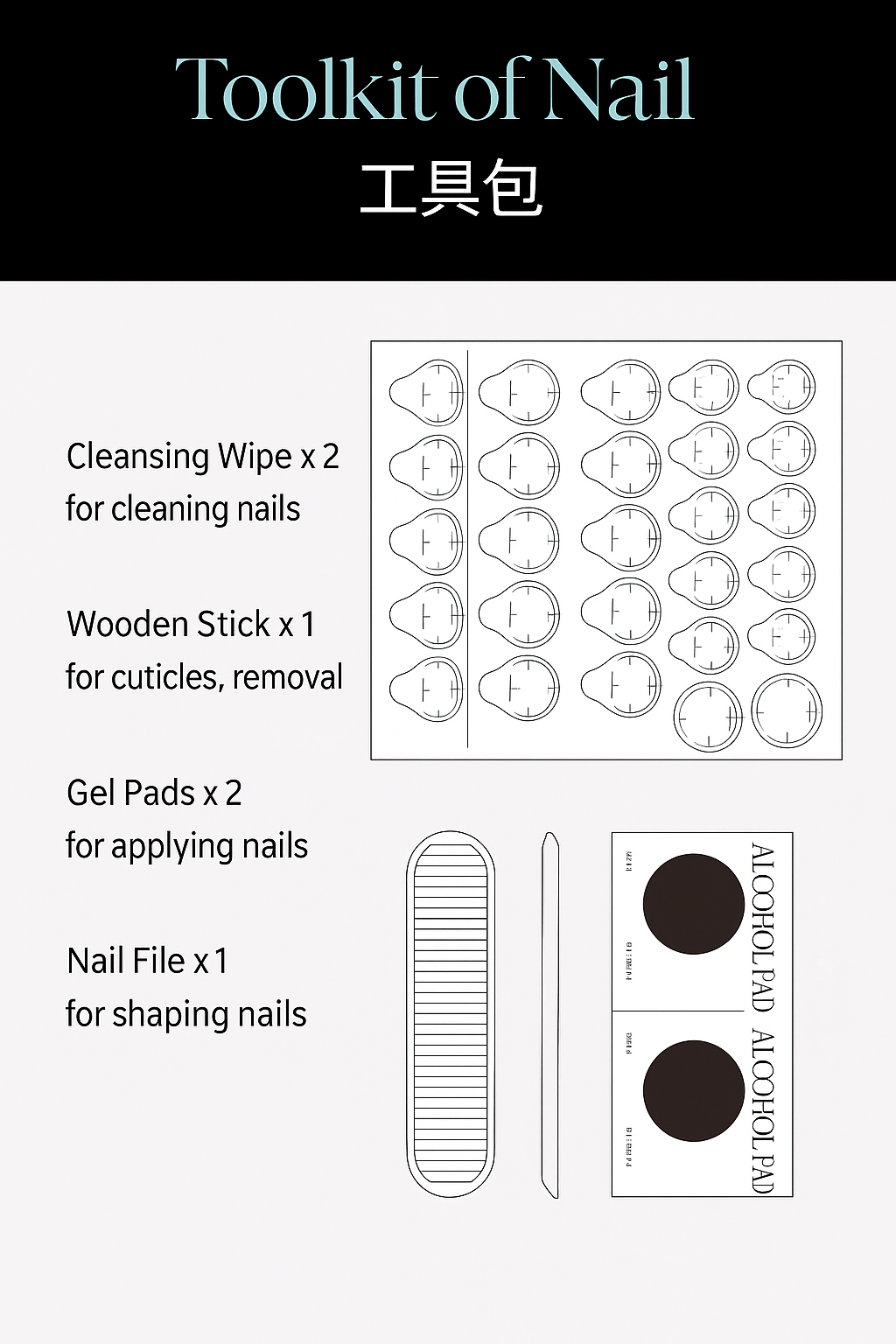 red labubu press on nail