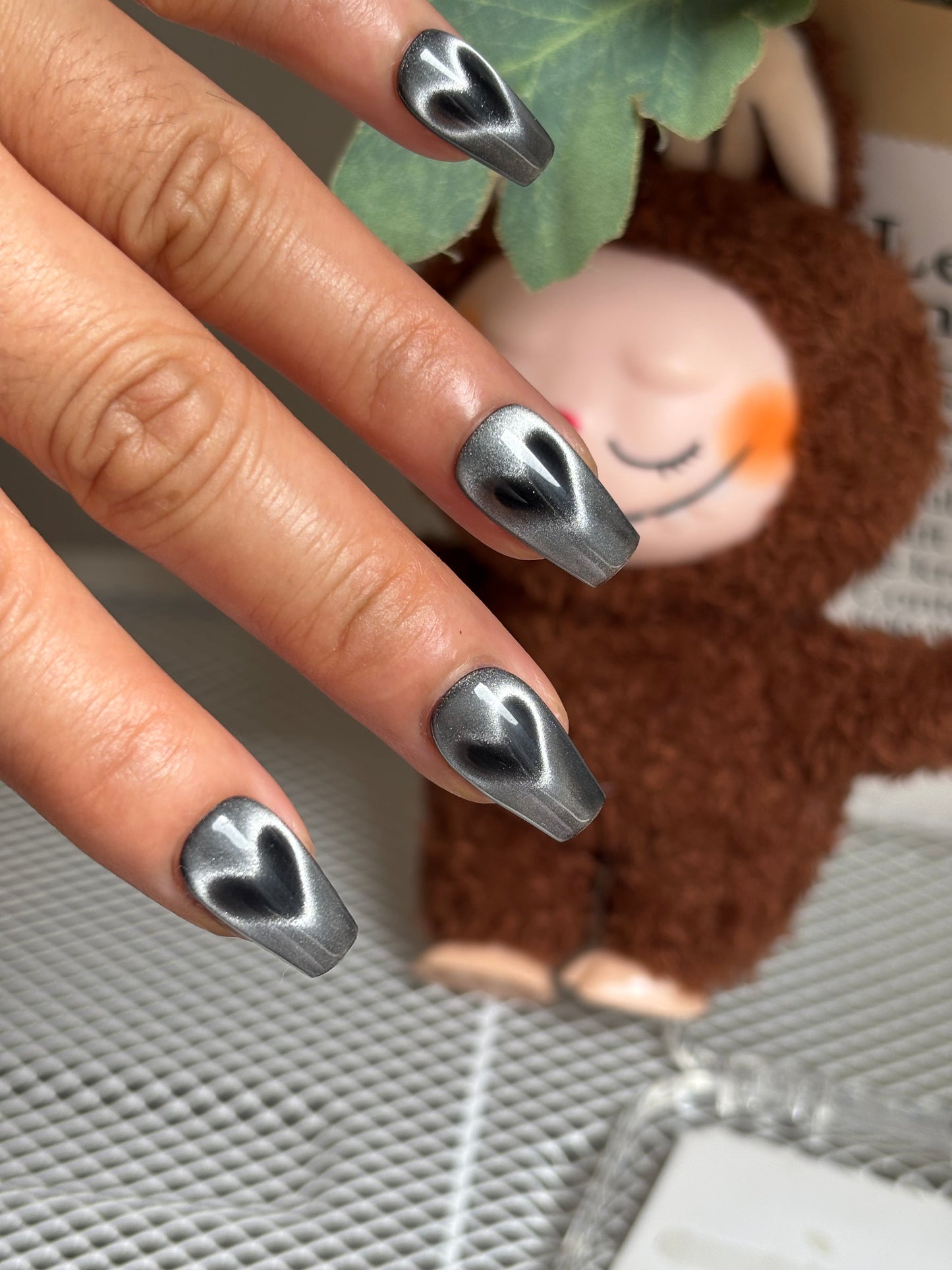 Black Cat Eye Press On Nails