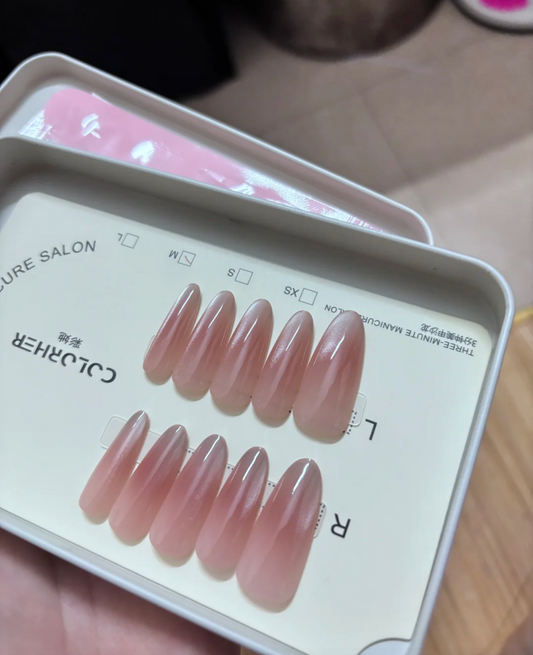 High-Shine Cat Eye Press-On Nails
