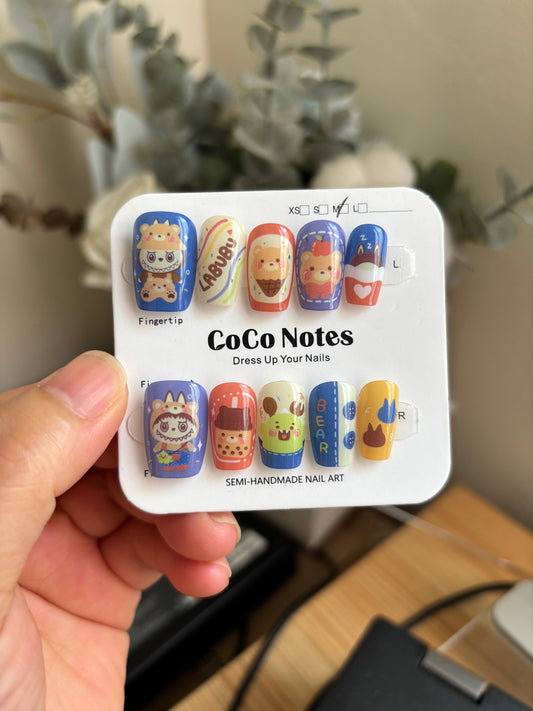 9.9$Labubu press-on nail