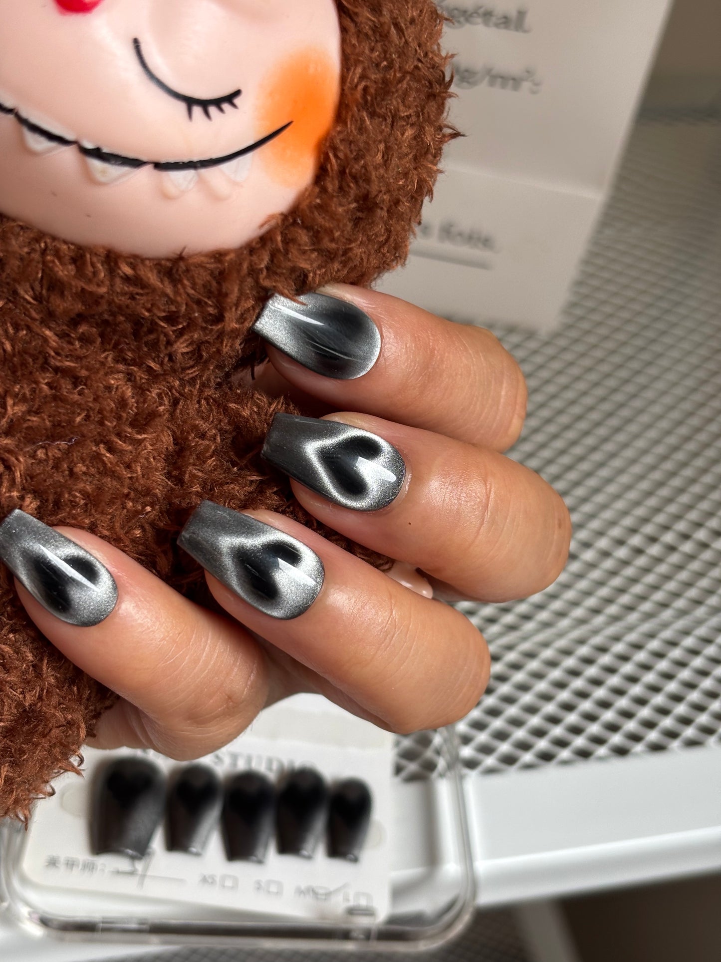 Black Cat Eye Press On Nails