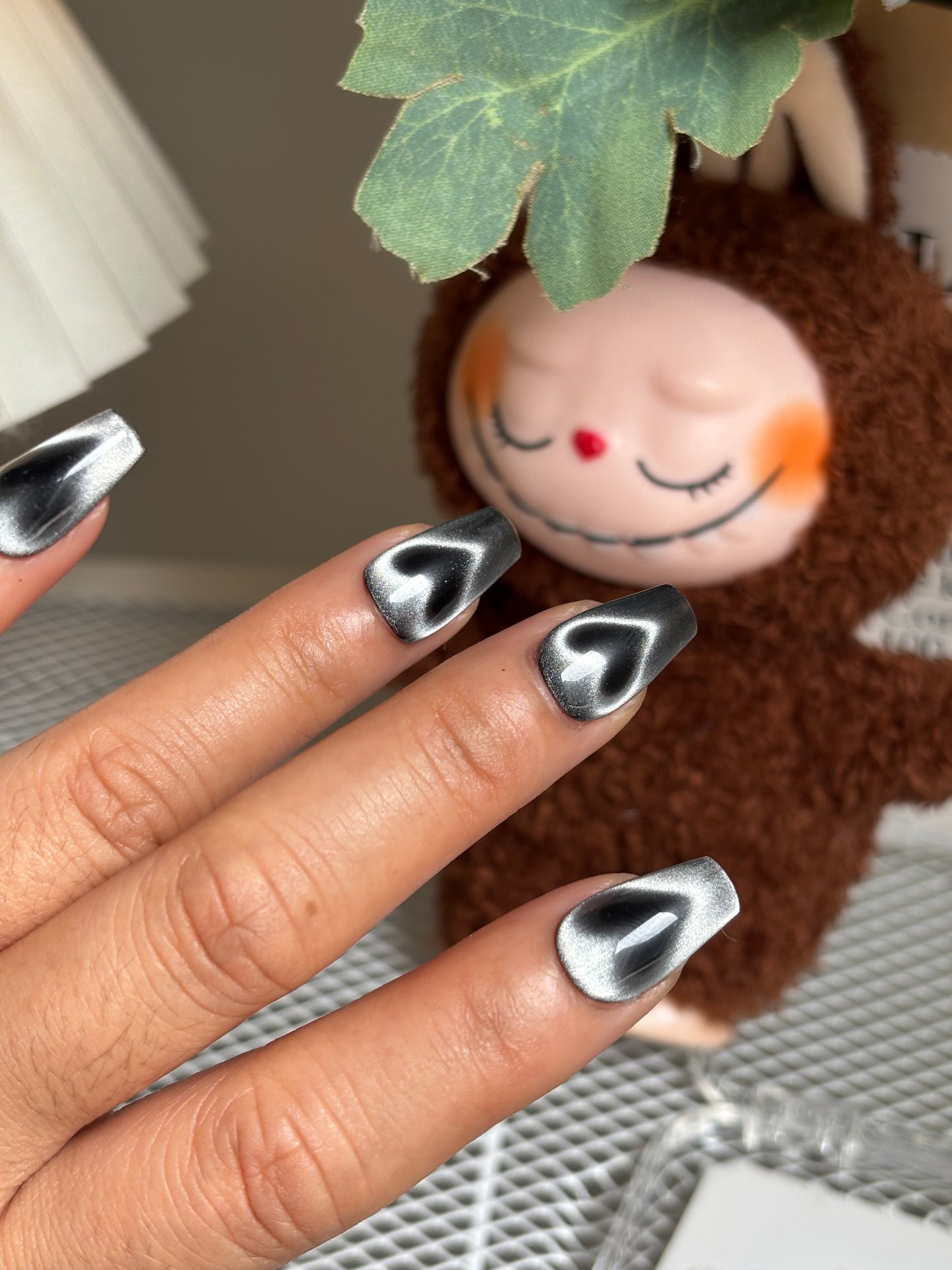 Black Cat Eye Press On Nails