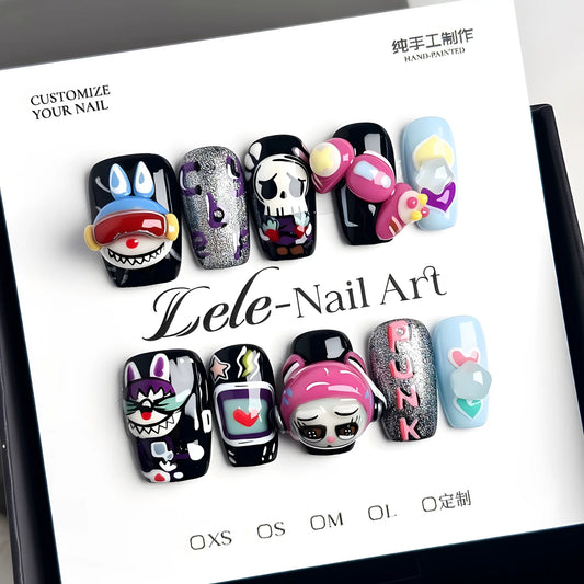 Esports-Inspired Labubu Press-on Nails