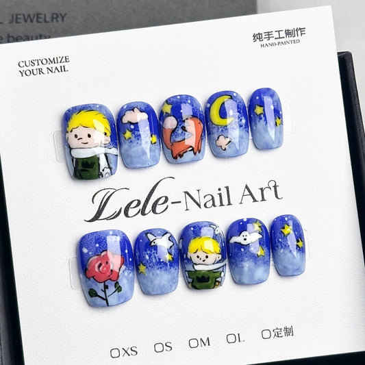 "The Little Prince"Dreamy Press-On nails