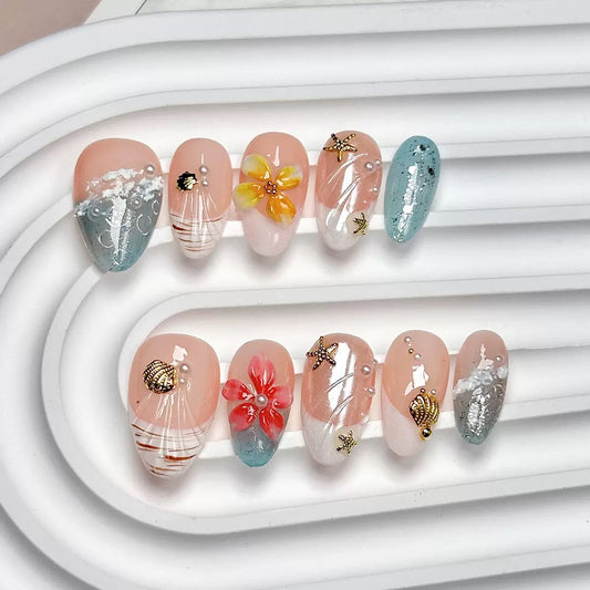 3D Flower Press On Nails